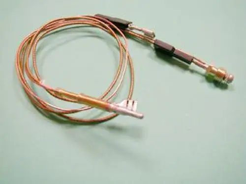 Thermoelement mit zwei Drähten und einem Anschluss, hergestellt von Remeha, zur Temperaturmessung in verschiedenen Anwendungen.